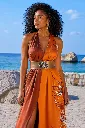 Robe Longue Riviera Terracotta