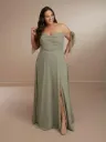 Robe longue en mousseline à épaules dénudées — 22162