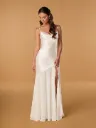 Robe longue avec décolleté drapé — 22308