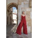 Ensemble plissé en mousseline top et pantalon